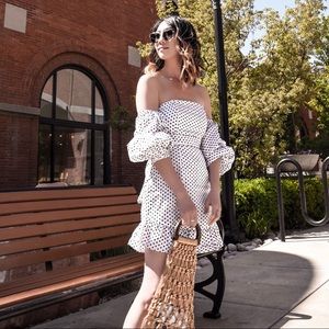 Sabo skirt white mini strapless dress